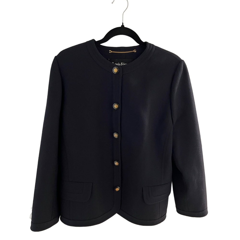 LOUIS FERAUD WOOL MIDNIGHT BLUE JACKET✨
